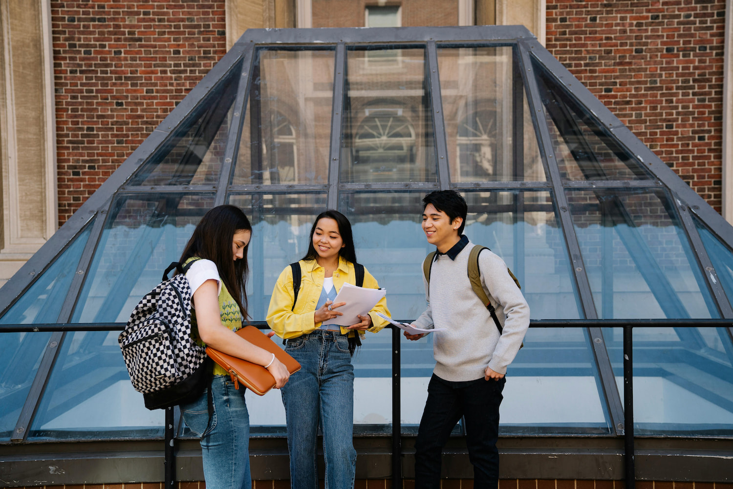 Happy international students studying abroad with UK guardianship